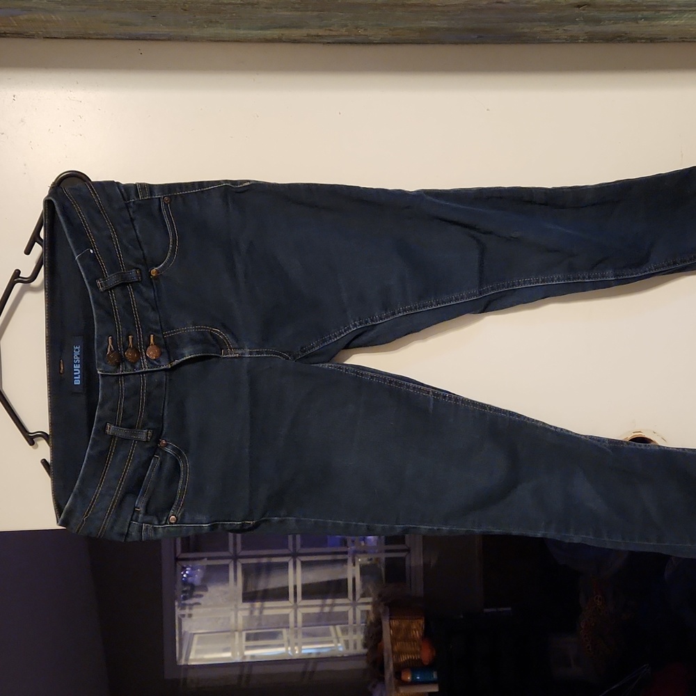 Blue spice skinny jeans